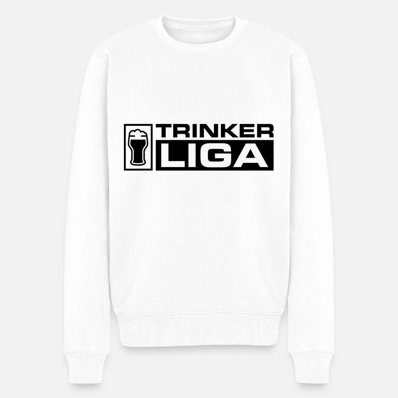 Trinker Liga - Männer Premium Bio Pullover - Weiß
