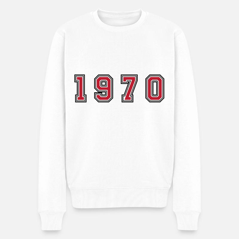 Numéro de l’année 1970 - Pull Premium bio Homme - blanc
