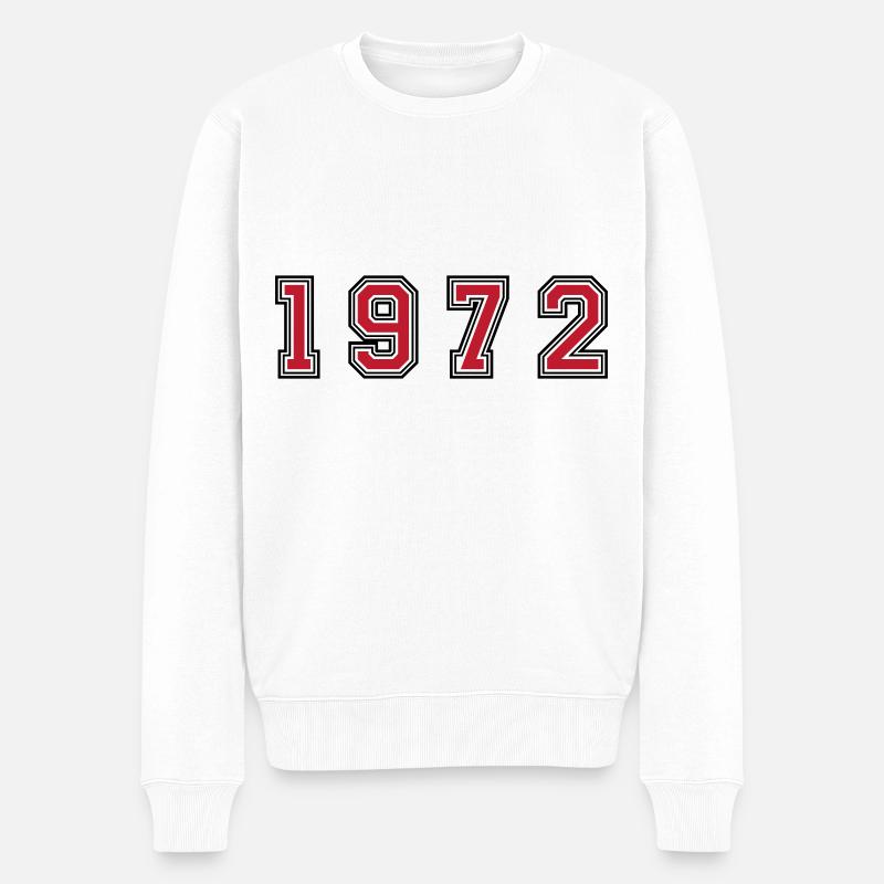 Numéro de l’année 1972 - Pull Premium bio Homme - blanc