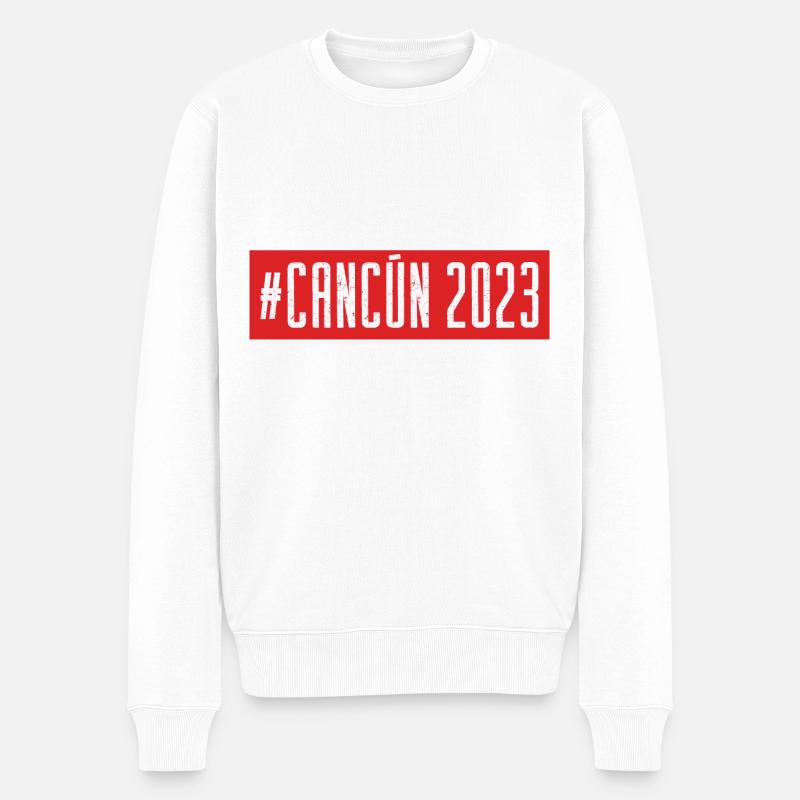 Cancun 2023 - Männer Premium Bio Pullover - Weiß