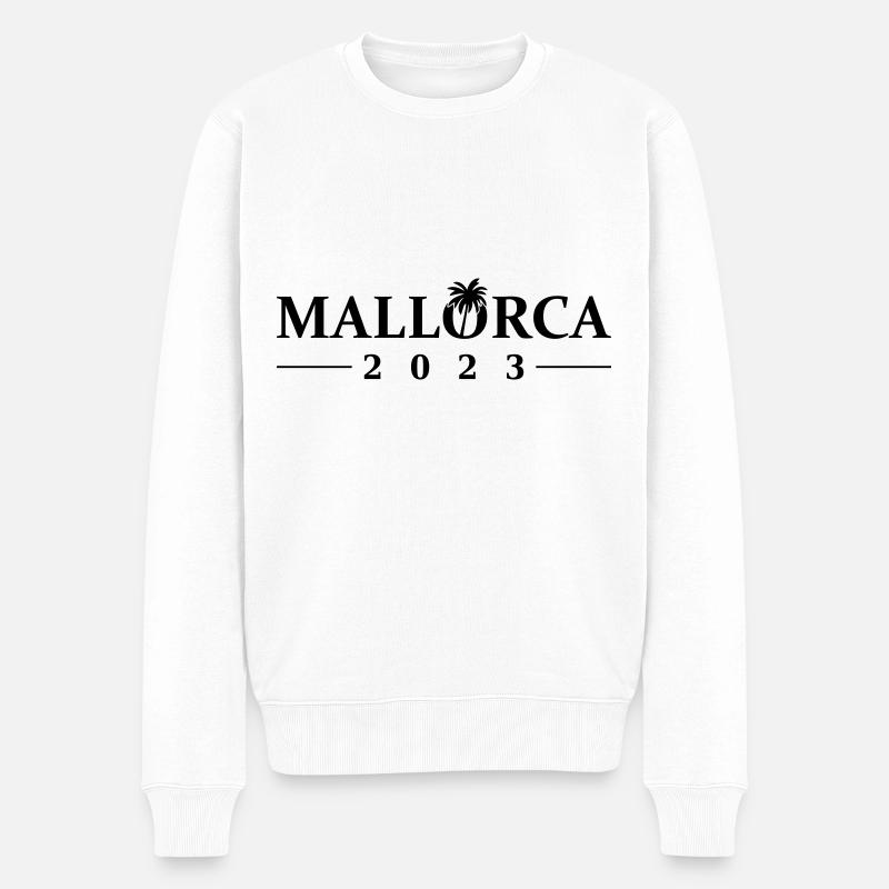 Mallorca 2023 - Männer Premium Bio Pullover - Weiß