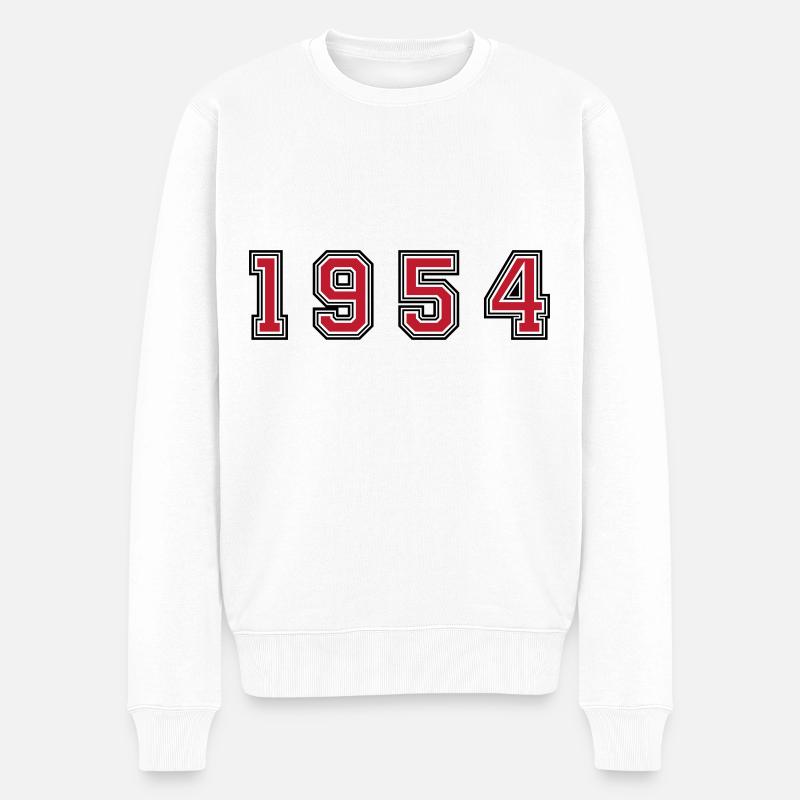 Numéro de l’année 1954 - Pull Premium bio Homme - blanc