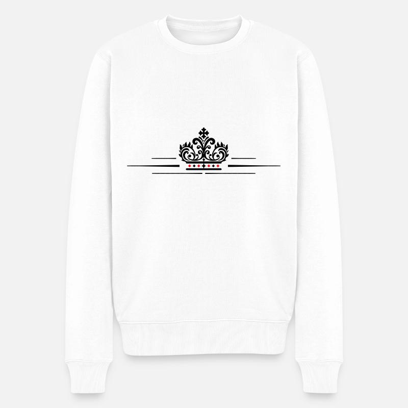 Icône de la couronne - Pull Premium bio Homme - blanc
