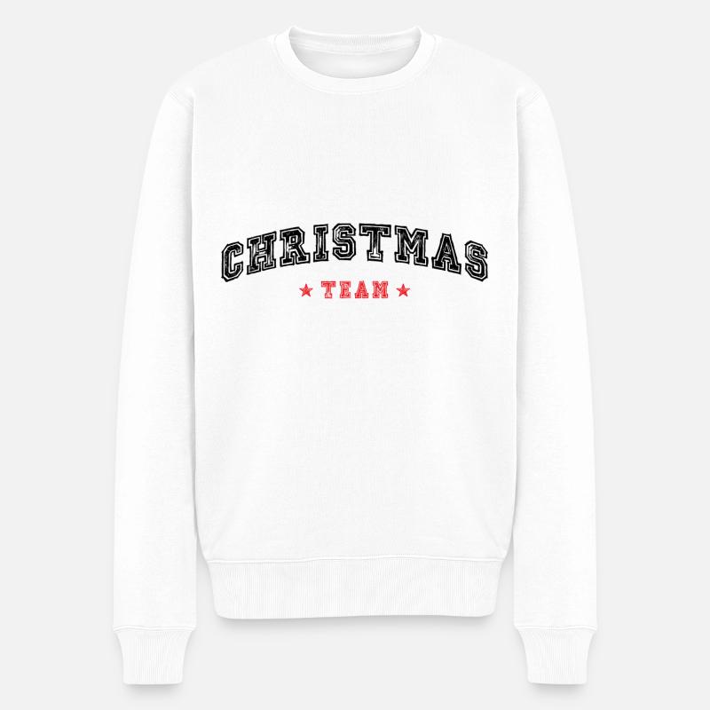 Christmas Team - Männer Premium Bio Pullover - Weiß