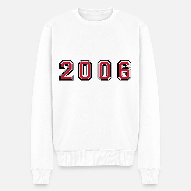 2006 Jahr Zahl - Männer Premium Bio Pullover - Weiß