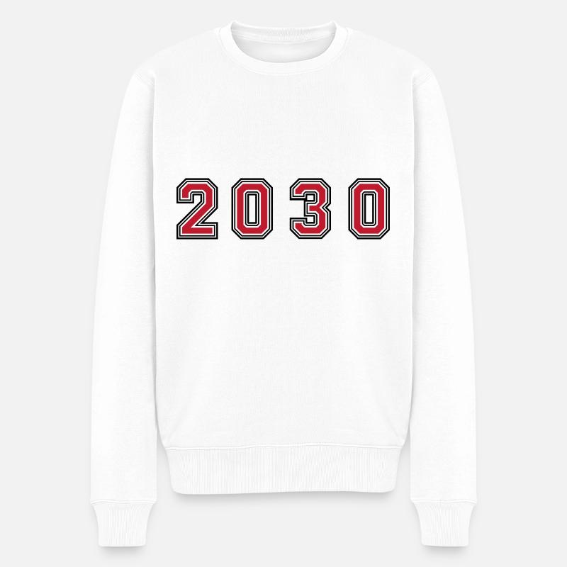 Numéro de l’année 2030 - Pull Premium bio Homme - blanc