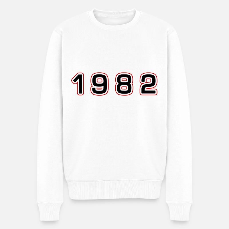 1982 Année Numéro - Pull Premium bio Homme - blanc