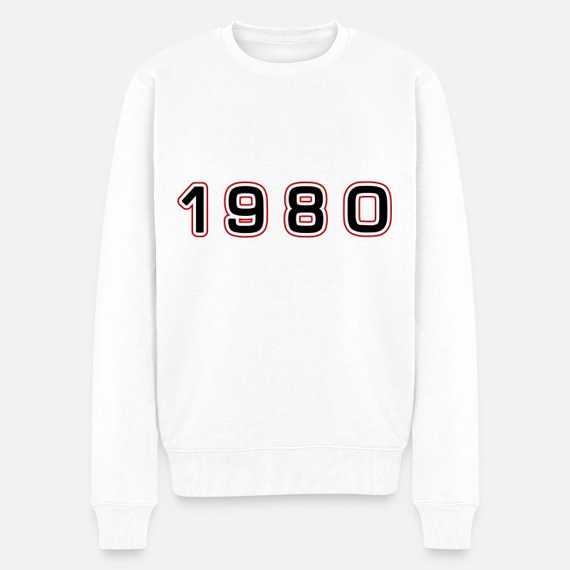 Numéro de l’année 1980 - Pull Premium bio Homme - blanc