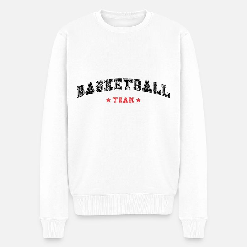 Équipe de basket-ball - Pull Premium bio Homme - blanc