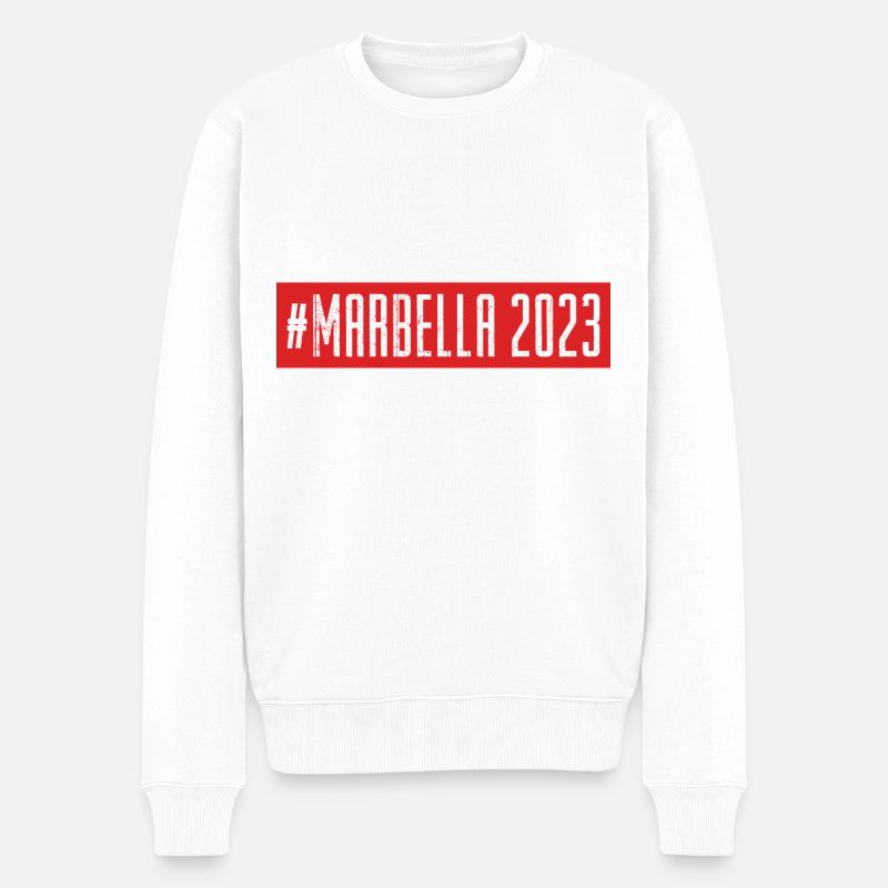 Marbella 2023 - Pull Premium bio Homme - blanc