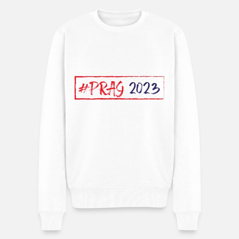 Prague 2023 - Pull Premium bio Homme - blanc