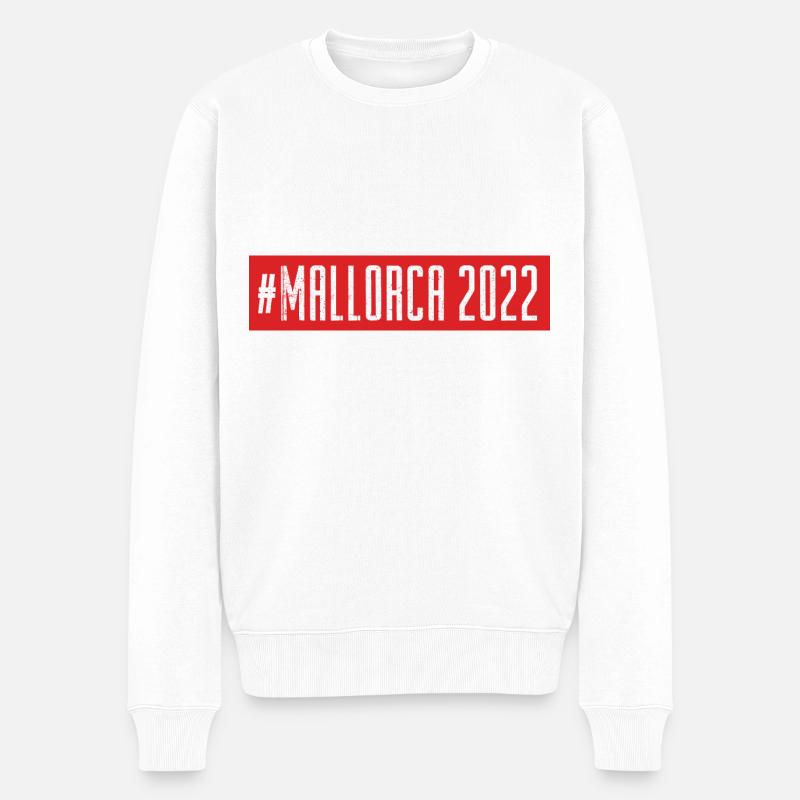 Mallorca 2022 - Männer Premium Bio Pullover - Weiß