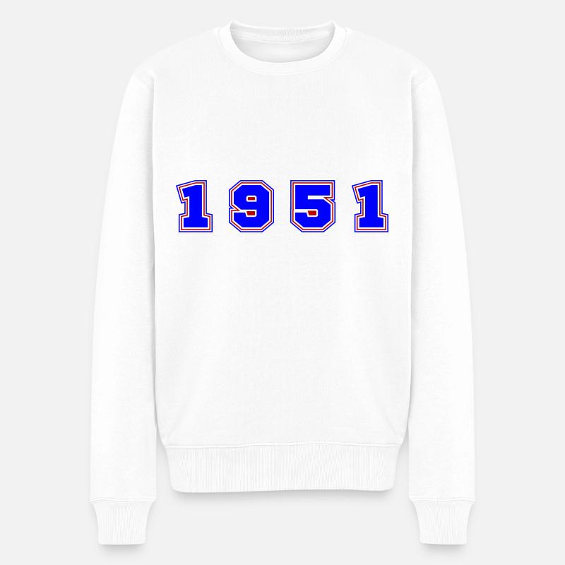 Numéro de l’année 1951 - Pull Premium bio Homme - blanc