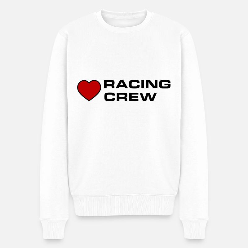 Racing Crew - Männer Premium Bio Pullover - Weiß