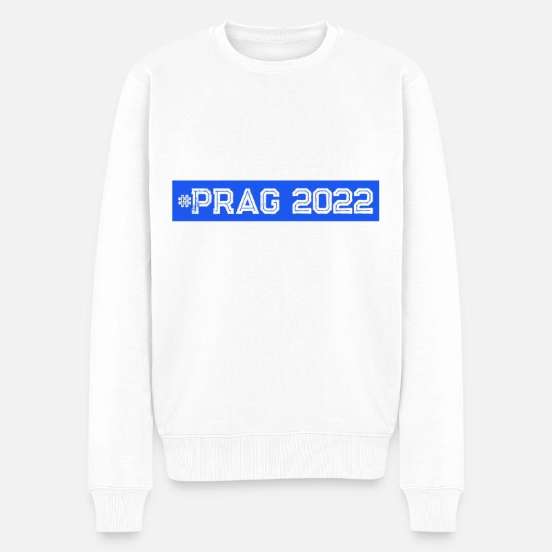 Prag 2022 - Männer Premium Bio Pullover - Weiß