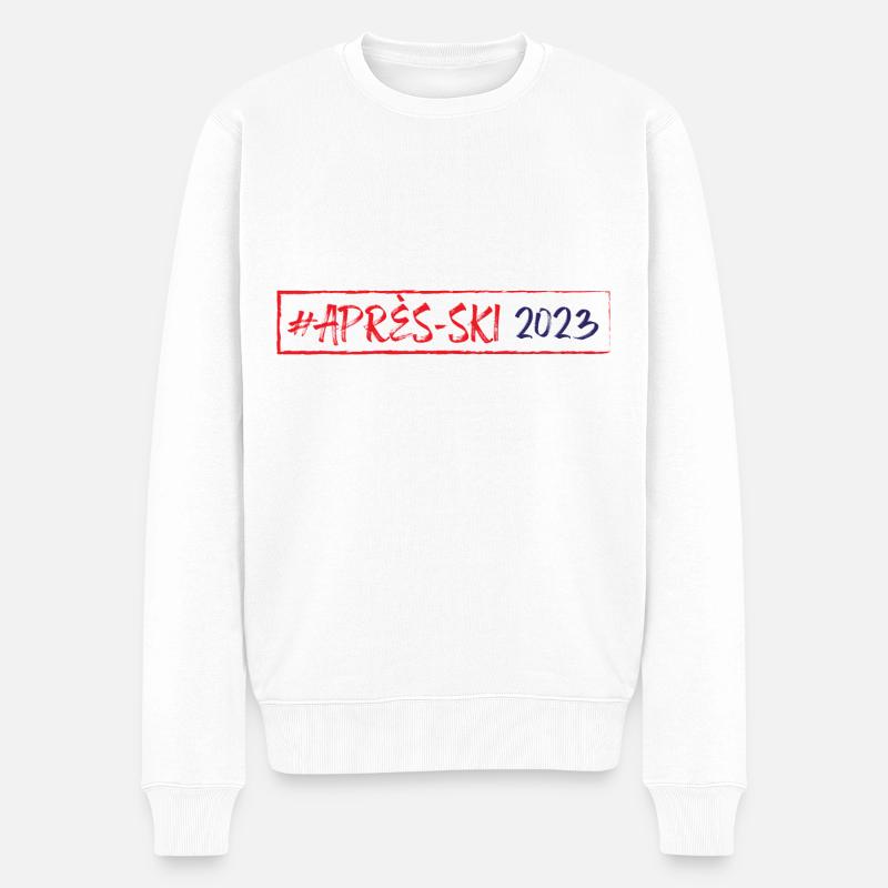 Apres Ski 2023 - Männer Premium Bio Pullover - Weiß