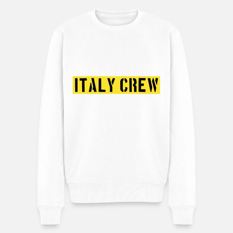 Italien Crew - Männer Premium Bio Pullover - Weiß