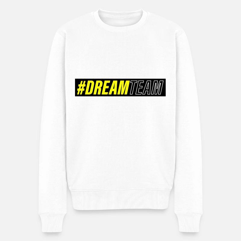 Dream Team - Männer Premium Bio Pullover - Weiß