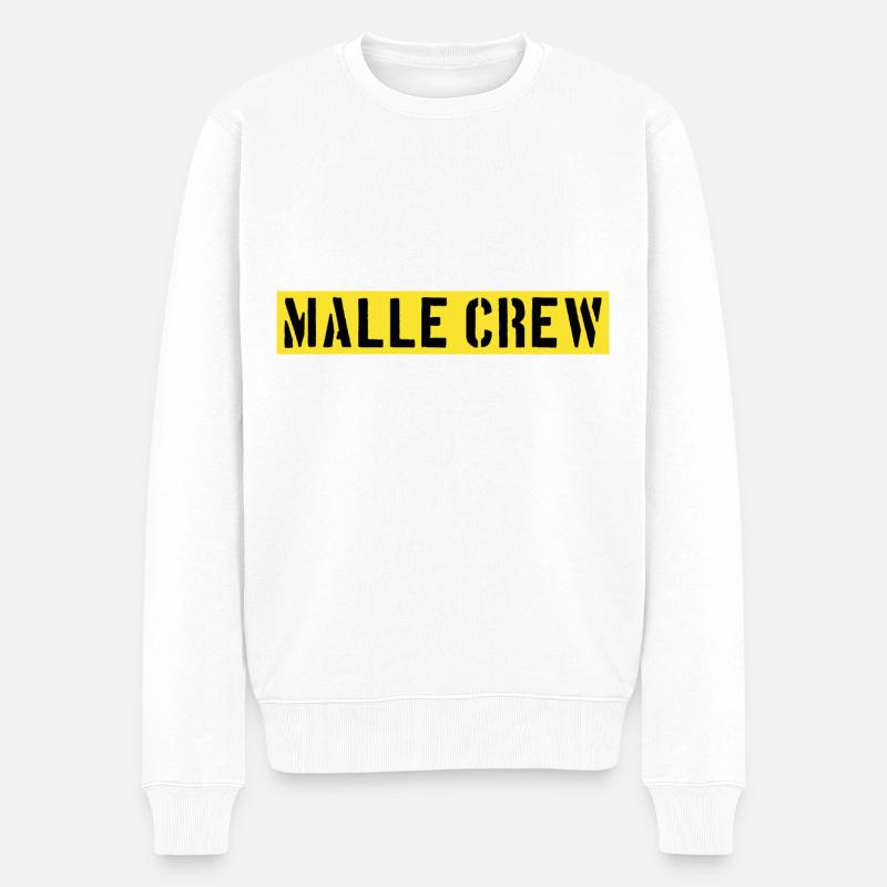 Malle Crew - Männer Premium Bio Pullover - Weiß