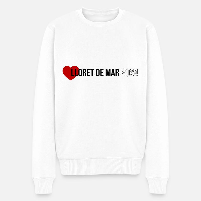 Lloret De Mar 2024 Vacances Coeur - Pull Premium bio Homme - blanc