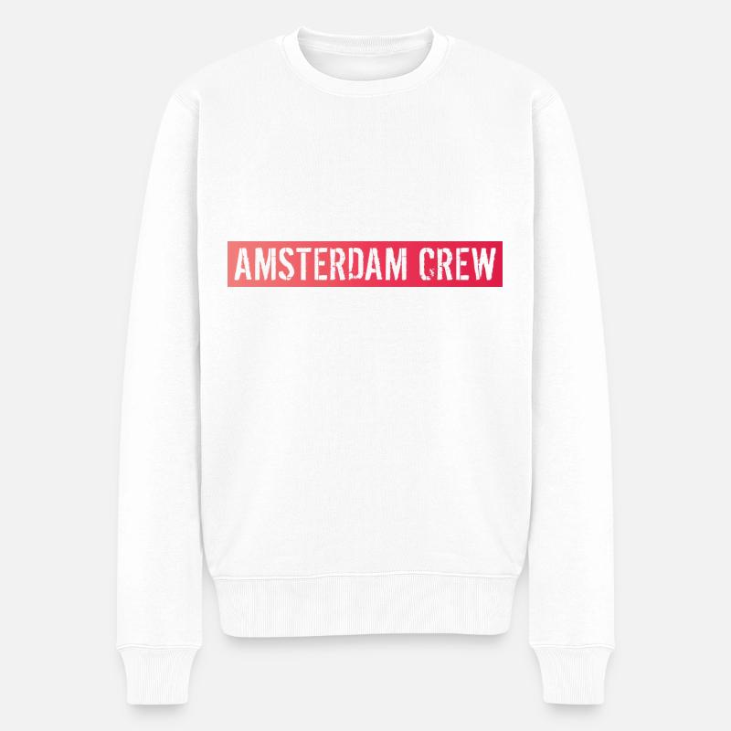Amsterdam Crew - Männer Premium Bio Pullover - Weiß