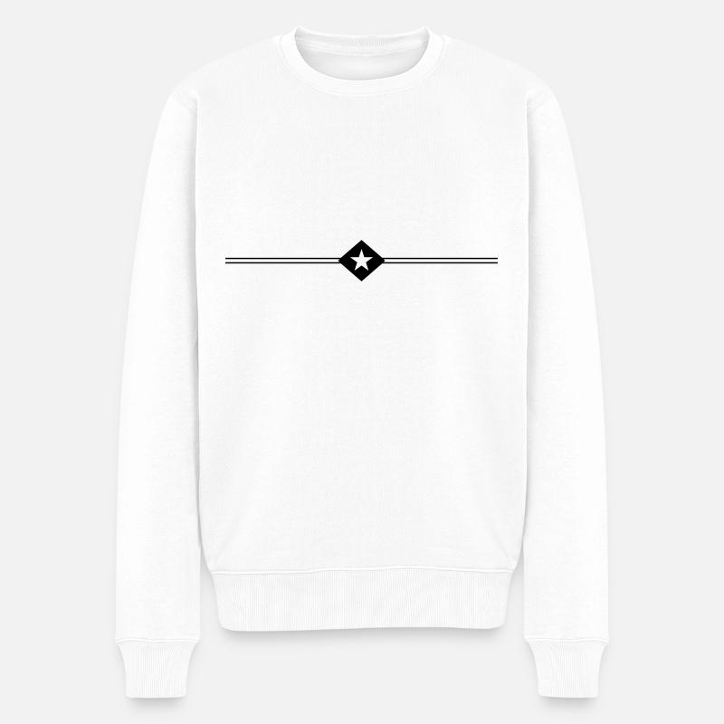 Élément de ligne d’étoile - Pull Premium bio Homme - blanc