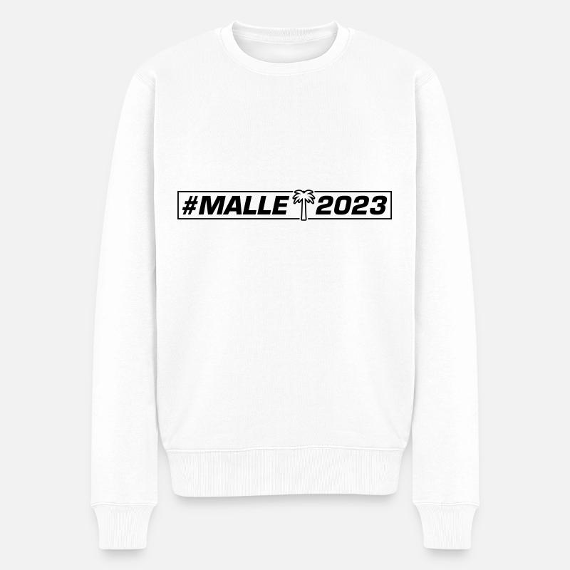 Malle 2023 - Männer Premium Bio Pullover - Weiß