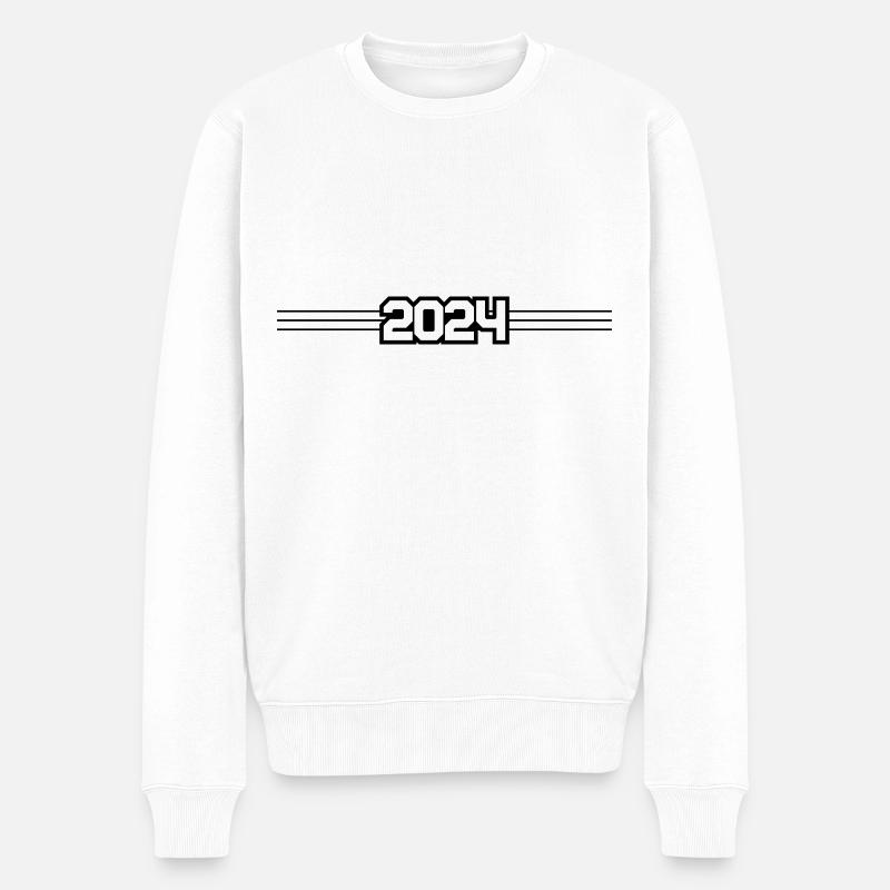 Ligne de l’année 2024 - Pull Premium bio Homme - blanc