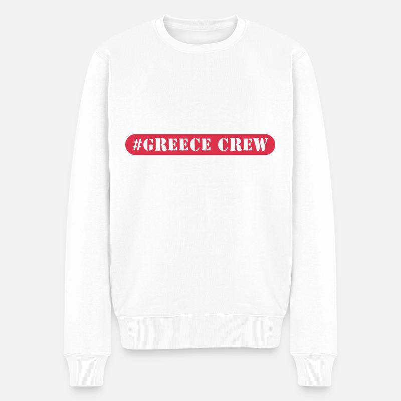 Grèce Équipage - Pull Premium bio Homme - blanc