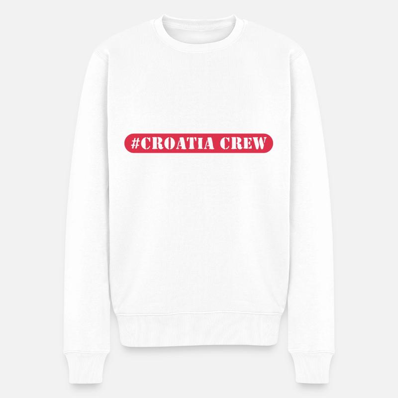 Croatie Équipage - Pull Premium bio Homme - blanc