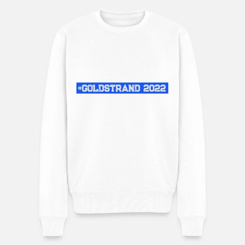 Goldstrand 2022 - Männer Premium Bio Pullover - Weiß
