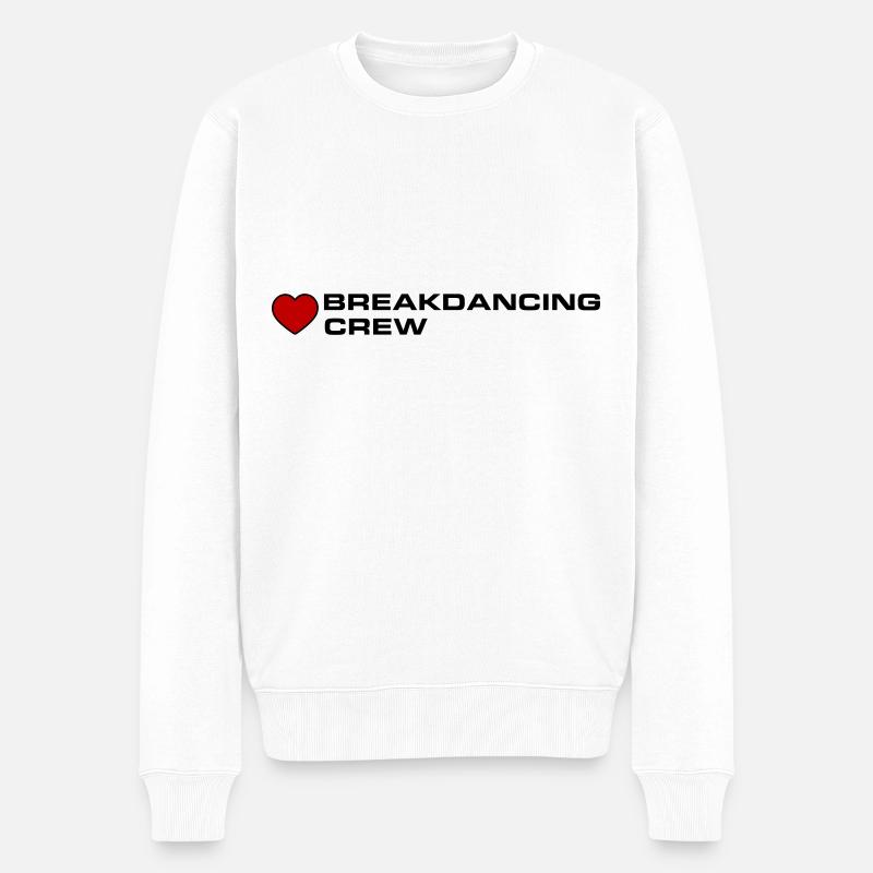 Breakdancing Crew - Männer Premium Bio Pullover - Weiß