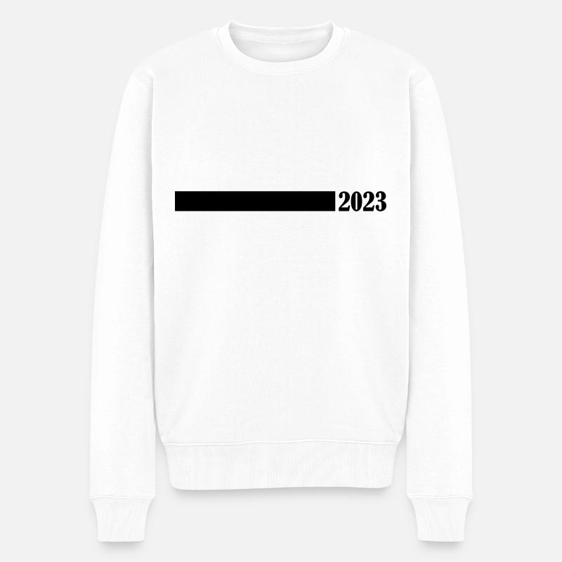 2023 Linie - Männer Premium Bio Pullover - Weiß