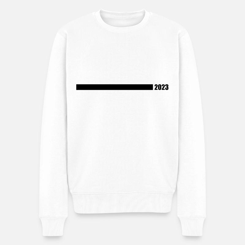 2023 Linie - Männer Premium Bio Pullover - Weiß