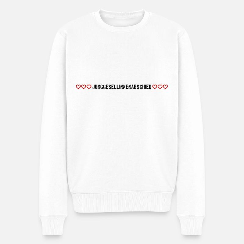 Junggesellinnenabschied herzchen - Männer Premium Bio Pullover - Weiß