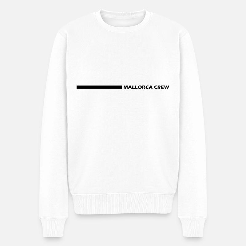 Mallorca Crew - Männer Premium Bio Pullover - Weiß