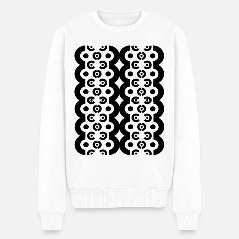 Neues Design - Männer Premium Bio Pullover - Weiß