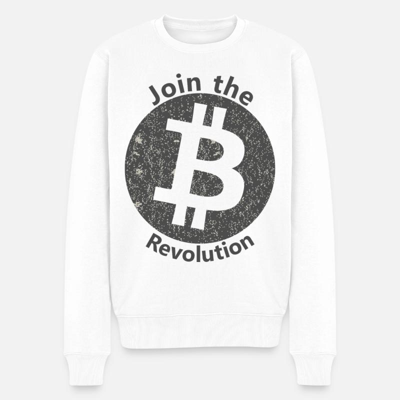 La révolte du bitcoin - Pull Premium bio Homme - blanc