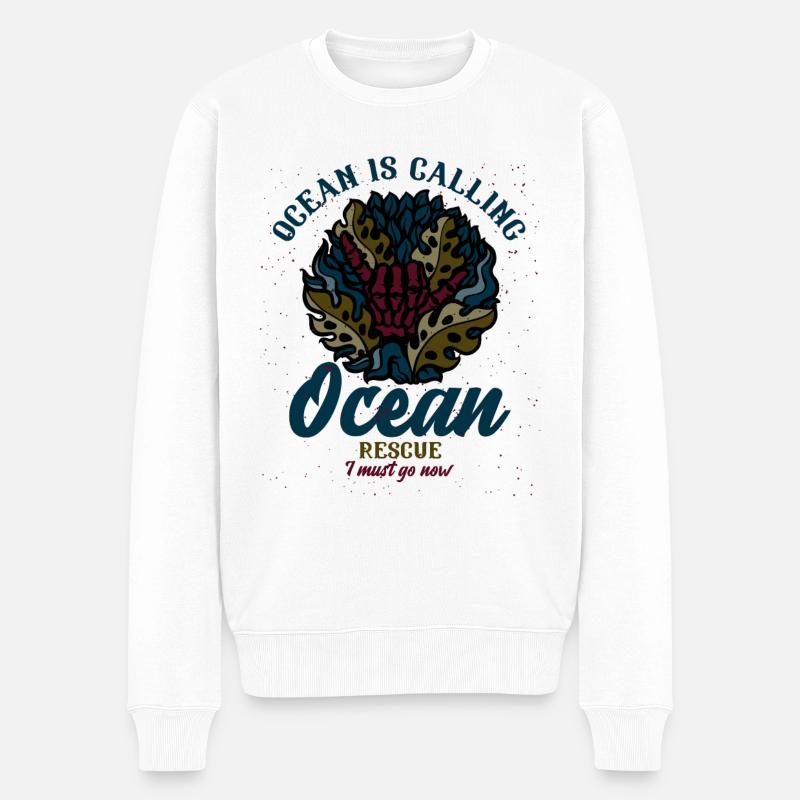 Ocean Rescue - Männer Premium Bio Pullover - Weiß