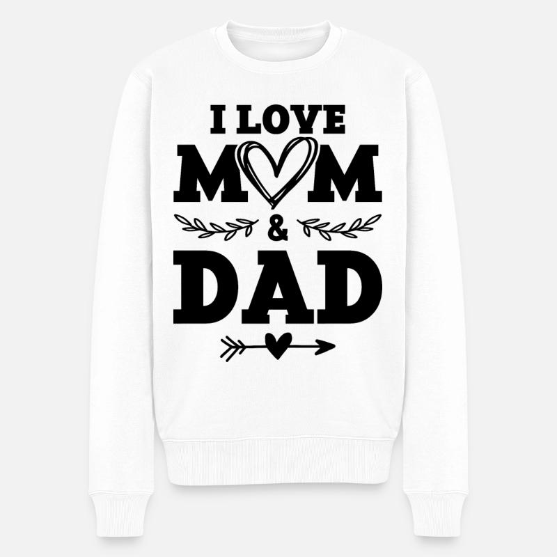 J’aime maman et papa - Pull Premium bio Homme - blanc