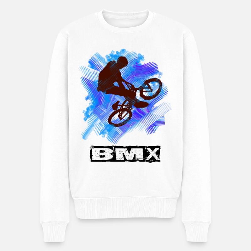 Bmx - Männer Premium Bio Pullover - Weiß
