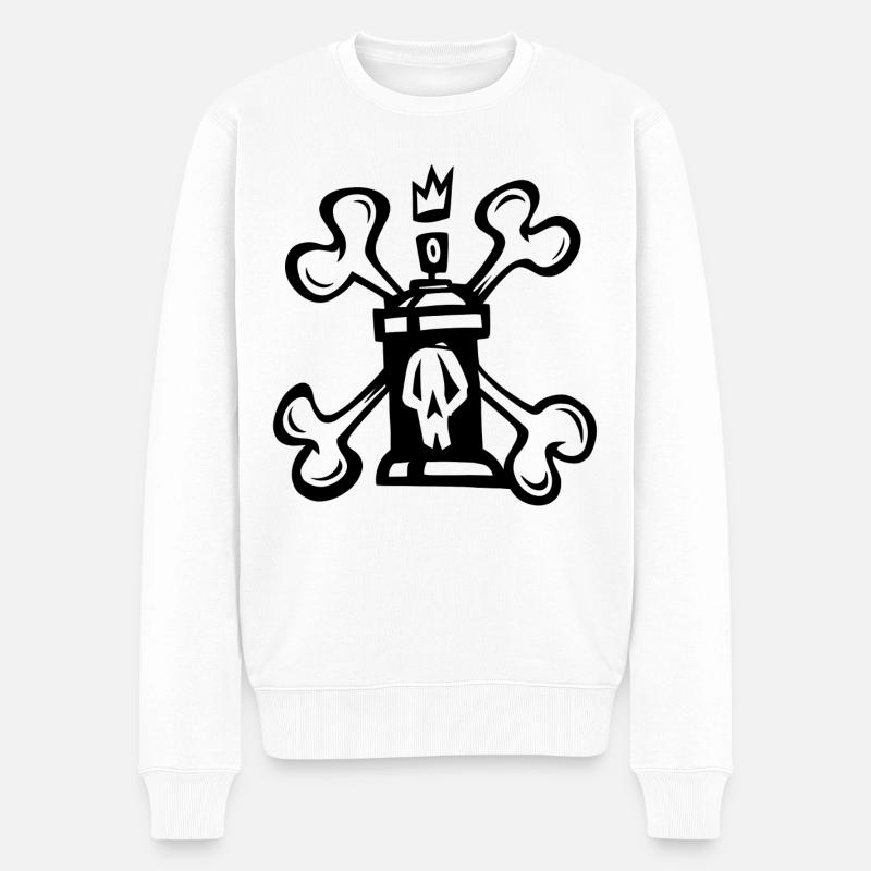 DEATH CAN - Pull Premium bio Homme - blanc