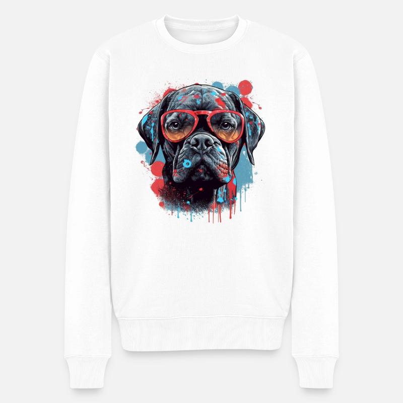 Chien - Pull Premium bio Homme - blanc