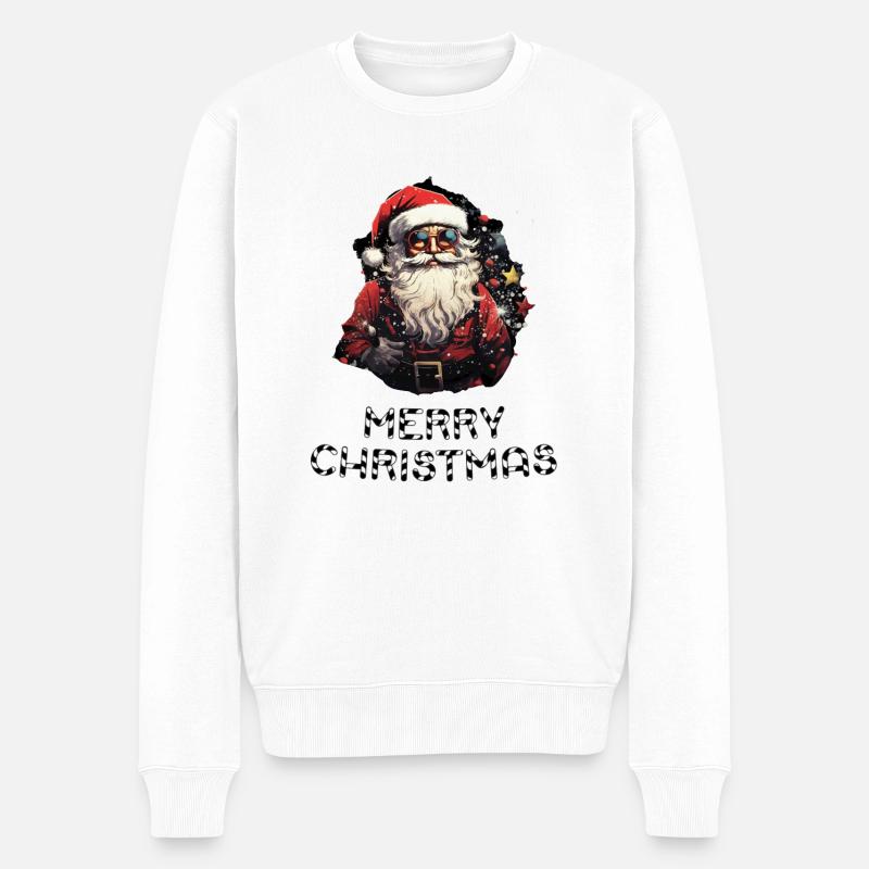 Père Noël - Marry Christmas - Pull Premium bio Homme - blanc