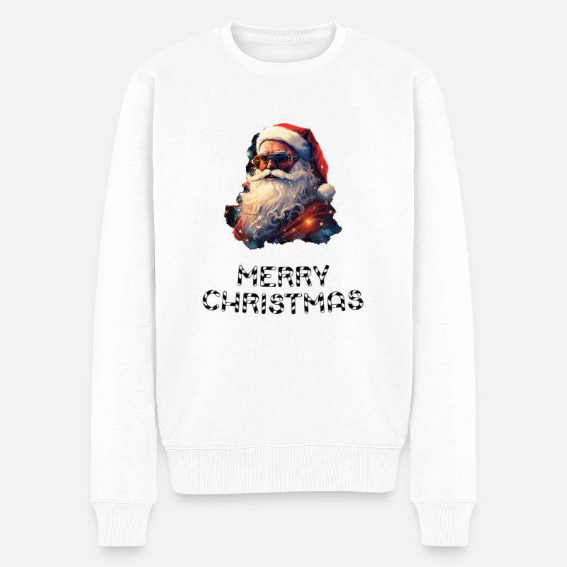 Père Noël - Marry Christmas - Pull Premium bio Homme - blanc