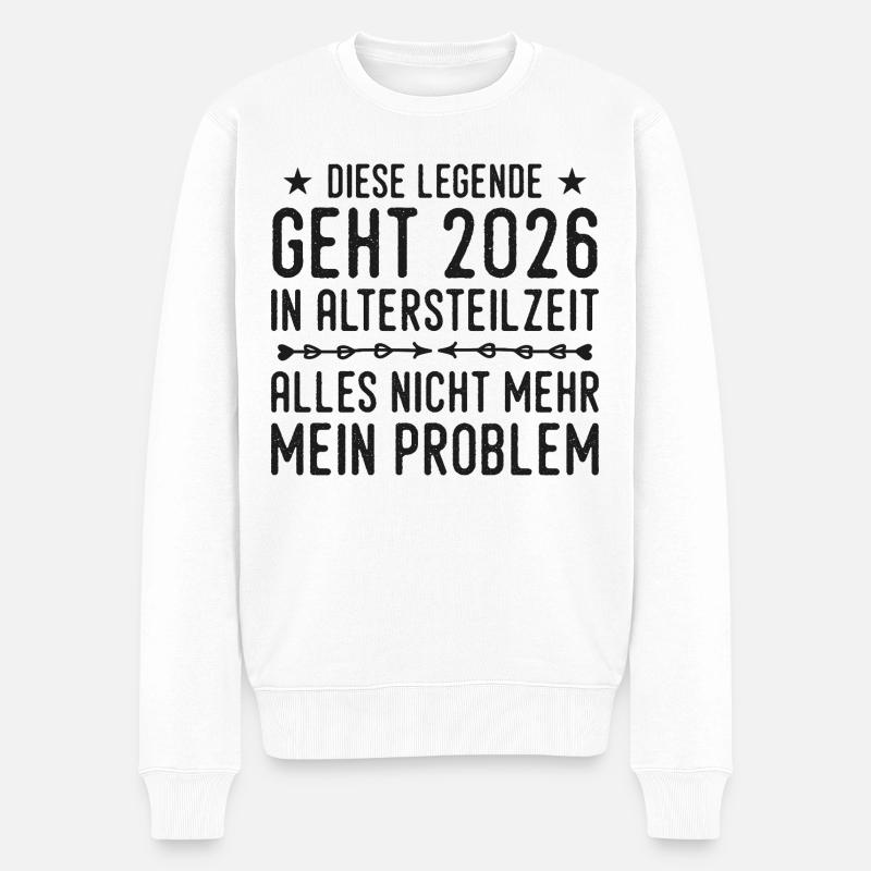 Altersteilzeit 2026 Angehender Ruhestand - Männer Premium Bio Pullover - Weiß