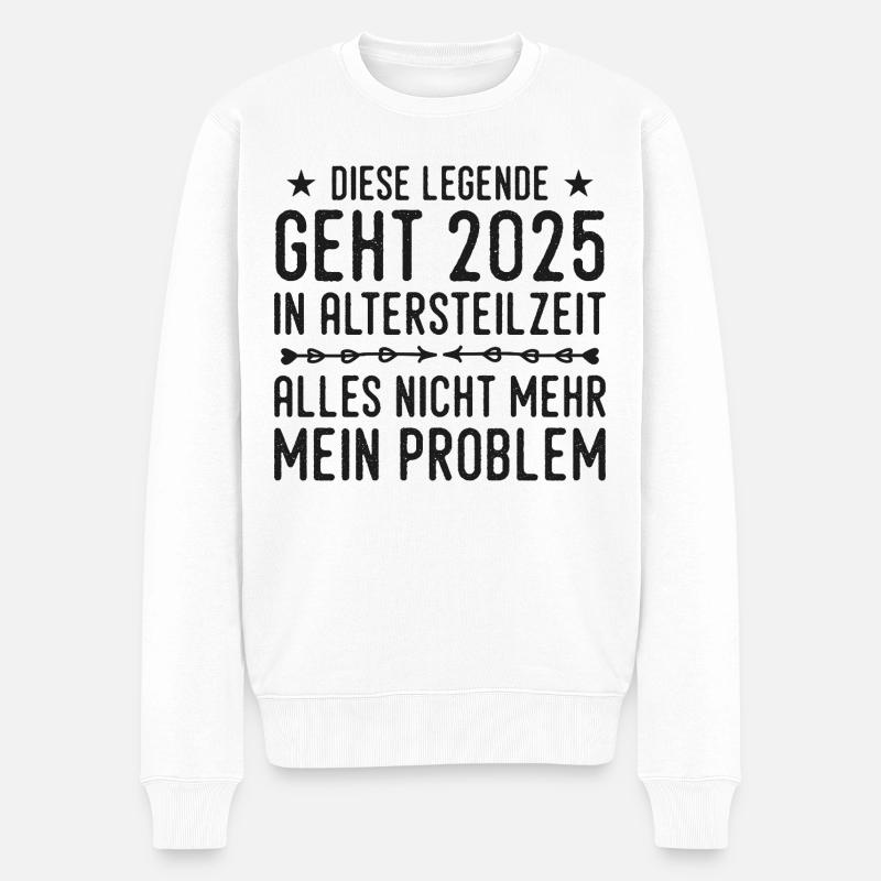 Altersteilzeit 2025 Angehender Ruhestand - Männer Premium Bio Pullover - Weiß