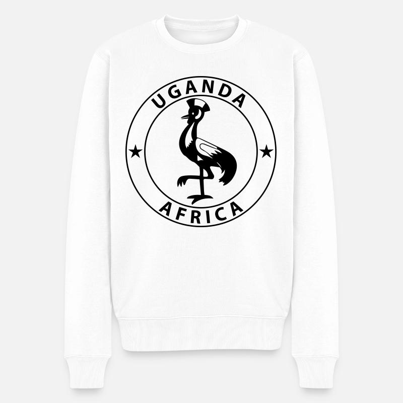 Uganda Design - Pull Premium bio Homme - blanc