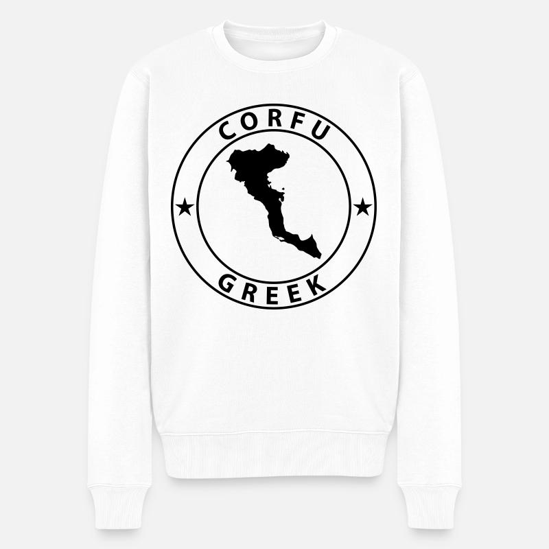 Korfu - Männer Premium Bio Pullover - Weiß