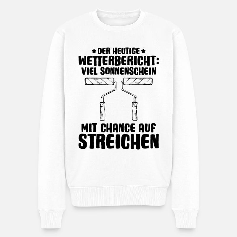 Maler und Lackierer Malerin Lackiererin Painter - Männer Premium Bio Pullover - Weiß